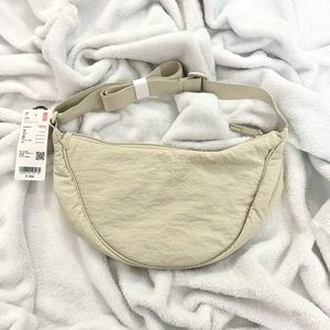 Natural Dumpling Crescent Shoulder Bag Uniqlo Baggu
